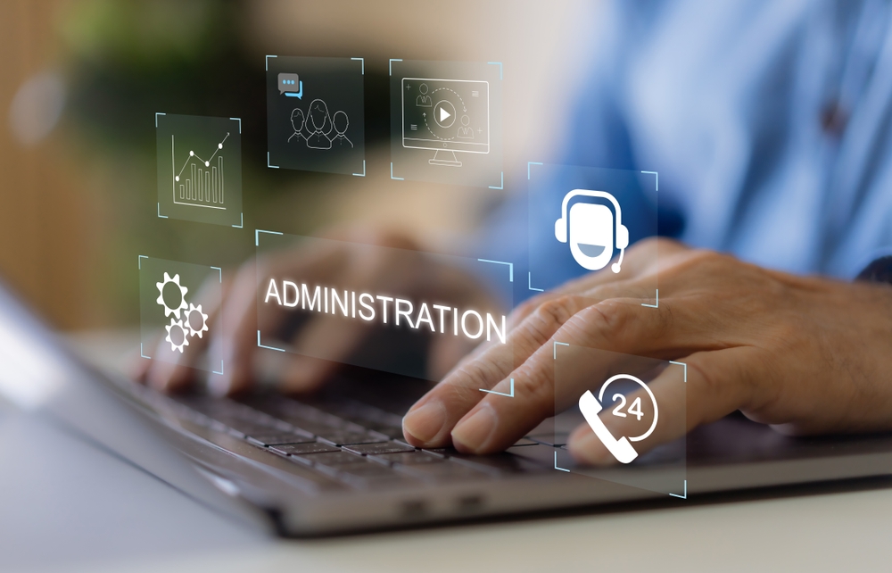 Professional administrative services management with digital systems